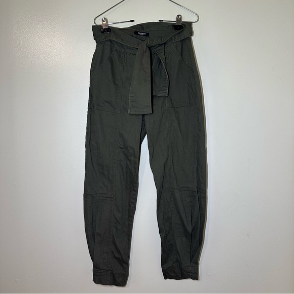 NWT American Bazi Green Cargo Pants High-Waisted Jogger Style - Picture 1 of 5